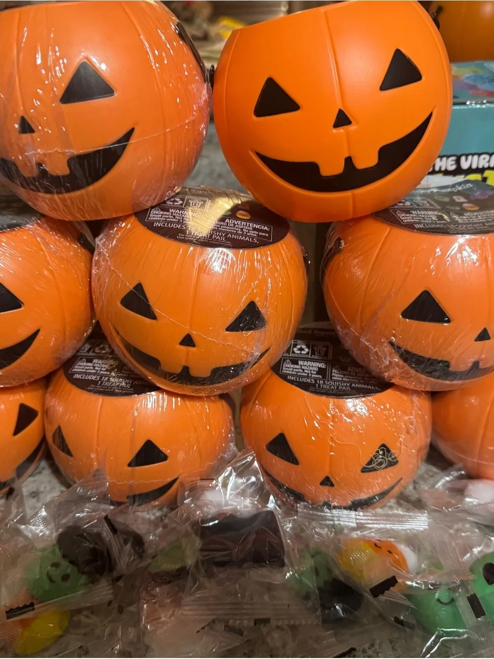 Squishmallows Orange Jack-O'-Lantern Treat Buckets
